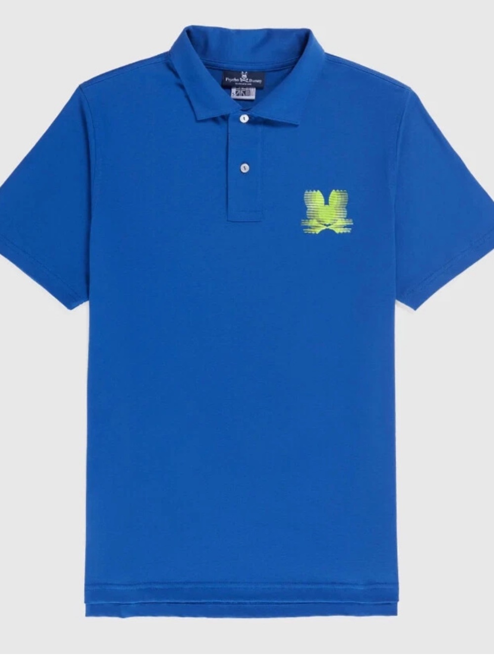 Psycho Bunny Men's Turing Jersey Polo Shirt Blue Nile Size 4/Small